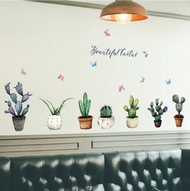 Wall sticker  Cactus Pot SK7126 (70x50) Stiker Dinding