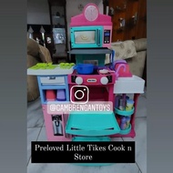 Jual Mainan dapur kitchen preloved second little tikes cook and store