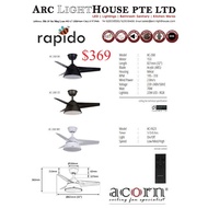 Acorn Rapido AC-268 32" Ceiling Fan with LED Light and Remote