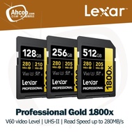 Lexar 1800x Professional GOLD SDXC UHS-II V60 記憶卡 128G ( 另有 64 / 256 / 512GB ) 🔥全新現貨/實體門市現貨自取/順豐即日發🔥