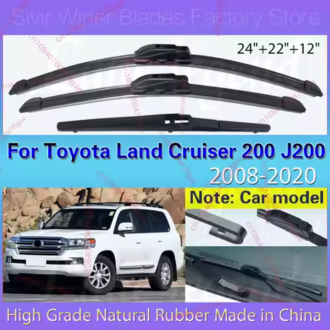 For Toyota Land Cruiser 200 J200 2008 - 2020 Front Rear Wiper Blades Brushes Cutter Accessories J Ho