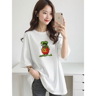 2Y799 1XL-5XL Tshirt Women Clothes Tshirt Crop Top Blouse T shirt Plus Size Woman Casual T-shirt T-s