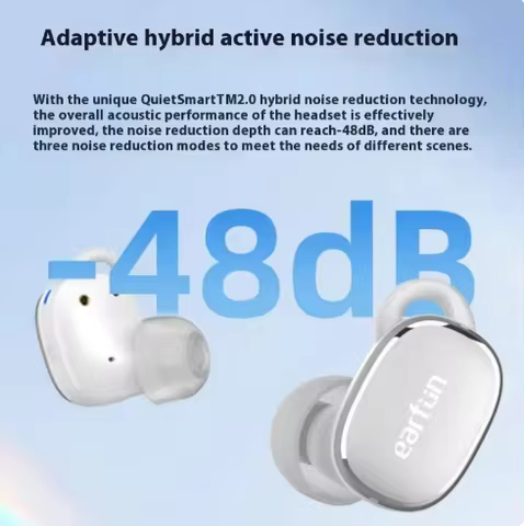 EarFun Free Pro3 Wireless Earphone With 6Mics AI Noise Reduction Long Battery Life Lightweight Water