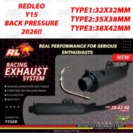 ESR REDLEO EXHAUST RACING CUTTING STANDARD Y15ZR LC135 BACK PRESSURE EKZOS RACING 32X32MM 35X38MM 38