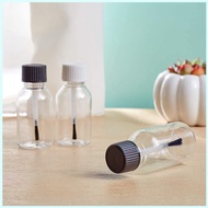 5ml/10ml/15ml/20ml/30ml Nail Polish Bottles Refillable Bottles Leak-proof Storage Liquid Colour Jars Transparent Plastic PET Brush Bottles Dispensing Sample Bottles