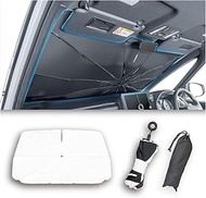 Seiwa Sun Shade, High Heat Shielding Performance, Radicool Fabric, Front One-Touch Sun Shade for Car