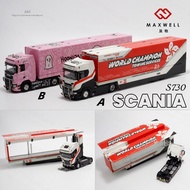 1∶64 車模 SCANIA S730 V8
雙層封閉式飛翼箱體 貨車 合金運輸車模型