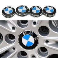 4ชิ้นยางล้อรถโลโก้ Bmw รถยนต์สติกเกอร์ติดรถยนต์ตรารถยนต์68มม. สำหรับ BMW E46 E39 E36 E90 E60 E30 E34 F30 F10 F20 E53 X5 X6 M5 M3