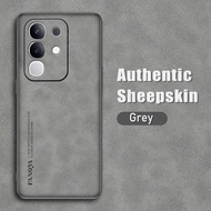 Jingsanc Ốp da cho iqoo z10x trường hợp sang trọng da cừu mềm silicon Ốp điện thoại TPU đơn giản chố