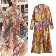 Orange Ink Graffiti Maxi Dress 75236