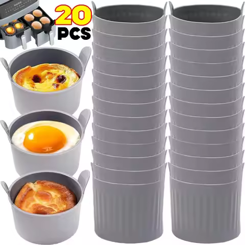 1-20x Air Fryer Egg Poacher Cups Silicone Egg Cooker Mold Custard Tart Desserts Cake Baking Tools Mu