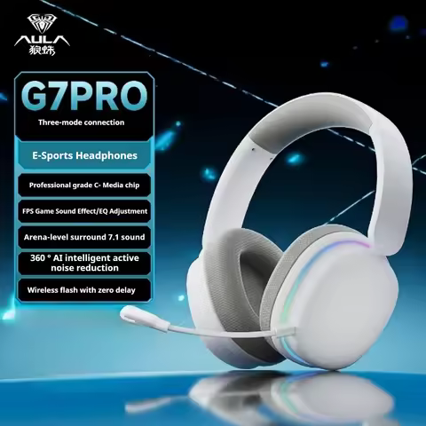 AULA G7Pro Wireless Headphone Tri-mode Low Latency Noise Reduction Headsets Custom High Quality Espo