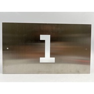 STOCK CLEARANCE  3MM THK Stainless Steel LASER CUT THROUGH House Number Plate