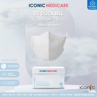 White 4Ply 3D Duckbill Adult Medical Face Mask (Signature Quality) : 20pcs/box