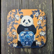 熊貓國寶-晶雕陶瓷吸水杯墊