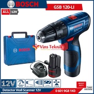 NEW MESIN BOR BATERAI 12V CORDLESS IMPACT DRILL GSB120LI BOSCH GSB 120 LI ORIGINAL QUALITY