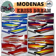 MODENAS KRISS DREAM CUSTOM THAI LOOK KRISS110 Stripe Stiker Sticker KRISS2 KRISS1 BODY COVERSET COVE