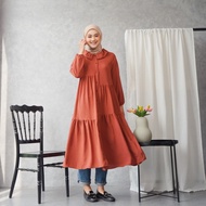 Ready Ayesha Midi dress / Long tunik airflow crincle looklike heaven