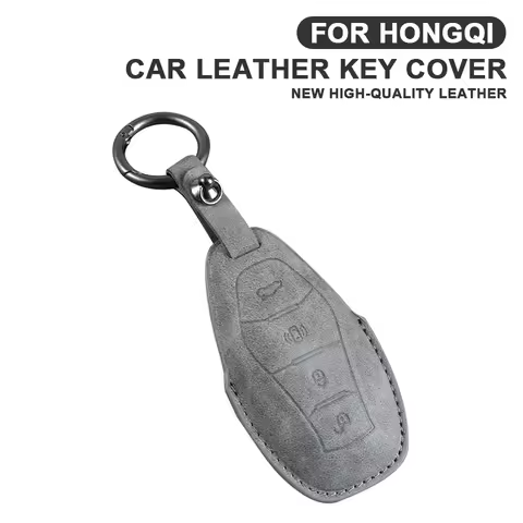 Leather Car Key Case Fob Cover For Hongqi H6 HS5 H5 H9 EH7 HS3 HQ9 Car Smart Remote Protective Shell