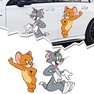 Cat Mouse Car Waterproof Reflective Sticker, Cartoon Cover Motorcycle Electric Sticker