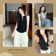 Mini shop 888 Classic American-style tank top, sleeveless, slim waist FY2653