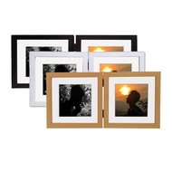 3CM Folding Wooden Block Frame 15x15 cm Photo Matboard 10x10 cm