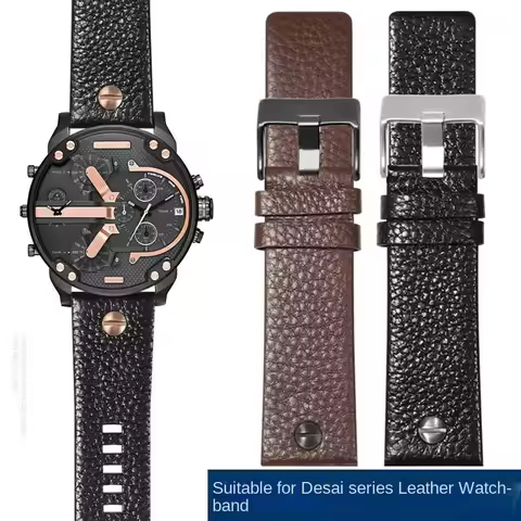 For Diesel DZ7257 DZ4323 DZ7348 DZ7313 DZ7312 DZ7350 Genuine leather watch strap men large dial rive