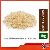Raw Almond Diced / Badam Cincang / Almond Nibs /杏仁碎 - 1kg [Ready Stock]