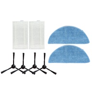 Robot vacuum cleaner side brush + HEPA filter + mop cloth compatible with Ilife V9 V9 Pro A12 pro ac