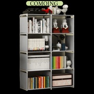 COMOING 5-Tier Book Shelf, Space-Saving Multifunctional 8 Cube Storage, Book Organize Freestanding V