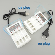 AA/AAA Battery Charger 4 Slots 220V Rechargeable Battery with Cover Adapter Accessorie  MY27B2