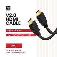 2.0 HDMI Cable 19+1 4k 60Hz 1080P Full HD High Speed ARC EARC HEC 3D Ethernet CCTV 1.5M 5M 10M 20M