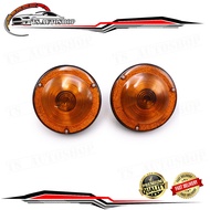 Round Tail Light Orange Lens 12V. 2 Pieces Jeep Willys CJ3 CJ5 CJ6 Size 13x13x9 Quantity 2 Year 1945
