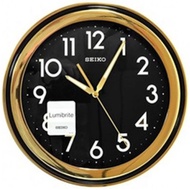 Seiko Black Gold Lumibrite Wall Clock QXA578F