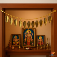 90cm Gold Leaf Thoranam Garland – Traditional Hanging for Door Samy Medai & Pooja Room Decoration  I