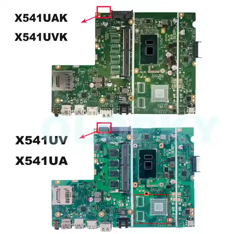X541UA X541UV mainboard For ASUS X541UAK X541UVK laptop motherboard with i3-6100U i3-7100U i5-7200U 
