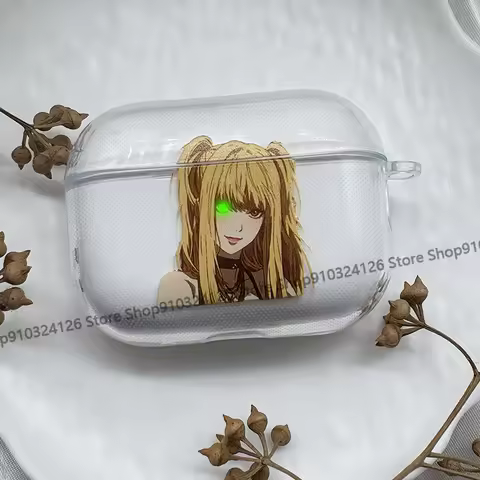 Anime Death Note Cool Amane Misa Transparent Case for Airpods Pro 3 2 1 4 Cute Cartoon Japanese Airp