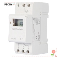 PEONYSG Programmable Digital Timer Switch, 220V 1-168h Electronic Time Control, Digital LCD 16 ON/ S
