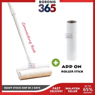 Borong365 Adjustable Long Handle Sticky Roller Hair Dust Remover Roller Set Lint Roller Duster Dust 