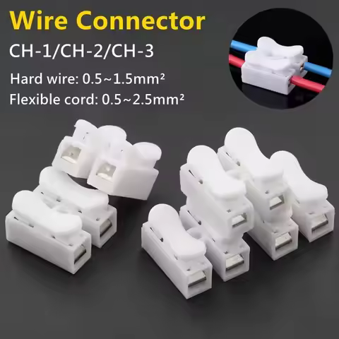 10/20/50pcs No Solding Quick 1P 2P 3Pin Cable Wire Connector No Screw Terminal Block Spring Clamp CH