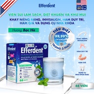 Viên Sủi Vệ Sinh Hàm Duy Trì Efferdent 126v Hương Bạc Hà Minty Fresh & Clean Viên Ngâm Khay Niềng Ră