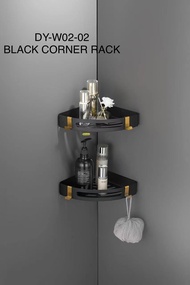 Corner Rack DY-W02-02 Stainless Steel Black Local Brand