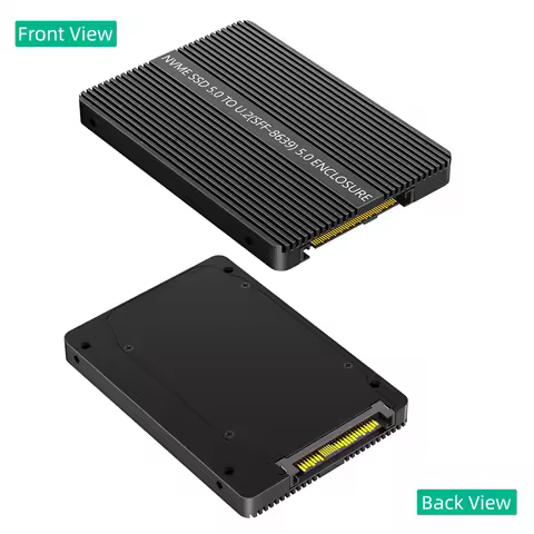 M.2 for NVME PCIe 5.0 SSD to U.2 SFF-8639 SSD Case M-key PCIe Gen5 to U2 SFF8639 2.5" SSD Enclosure 
