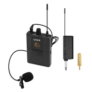 UHF Wireless Microphone System with Microphone Body-pack Tran-smitter and Receiver 6.35mm Plug with 3.5mm Adapter for Speaker Audio Mixer DVD