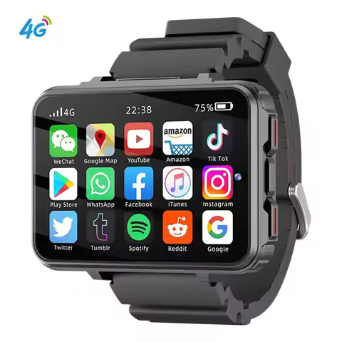 2026 VP999 Android Smartwatch with 4G Sim Card 4+64G 2.4inch Screen Dual Camera 1400mAH GPS Wifi Rel