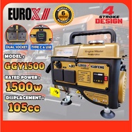 EUROX GOLD GGY1500 1500w 4-Stroke Gasoline Generator Power Generator Mesin Genset Pasar Malam