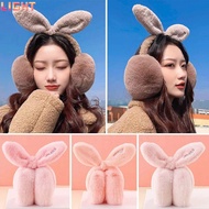 LIGHT Plush Earmuffs, Foldable Fluffy Earflaps, Cute Casual Cosy Soft Ear Warmer for Men Women
