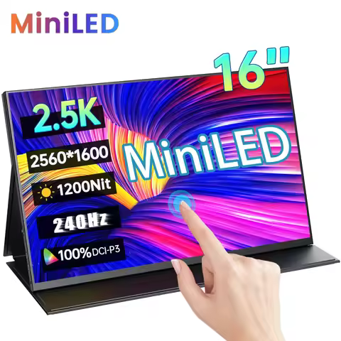 16 Inch 2.5K 240Hz MiniLED Portable Monitor 2560*1600 1200Nit 100%DCI-P3 HDR IPS Screen Gaming Displ