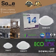 Ecolink LED Downlight 7W / 10W / 14W Recessed Downlight Round