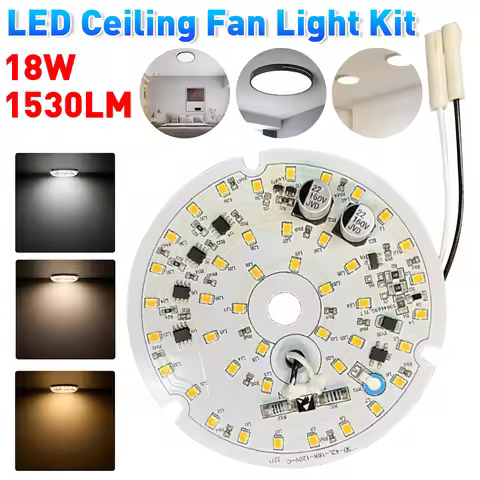 3.94 Inch LED Ceiling Fan Light Kit 3000K/4000K/6500K Dimmable Ceiling Fan LED Light Replacement Rou